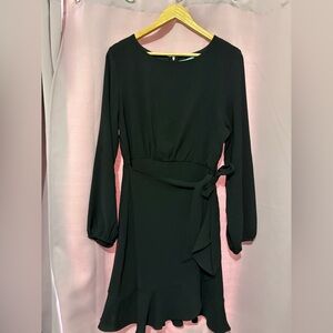 Elegant Black Long-Sleeve Dress NWT. Size M.